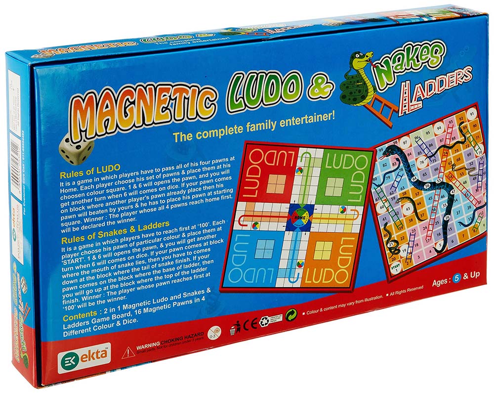 Gioco In Legno Tooky Toy 2 In 1: Ludo E Scala E Serpenti, Tavola Multicolore, Per Bambini, Gioco Da Tavolo Educativo