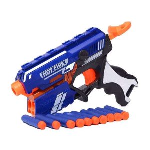 Blaze Storm Manual Soft Bullet Gun With 10 Foam Bullets - Blue GY7037