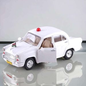 VIP Ambassador Toy Car Front Two Doors Openable Pull Back Action Miniature Die Cast Model - White (Centy)