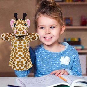 Giraffe Animal Hand Puppet Soft Toy For Kids | Animals Storytelling Hand Puppets Soft Giraffe | Hand Puppets for Kid's Learning Playing | Gift For Kids (Giraffe)